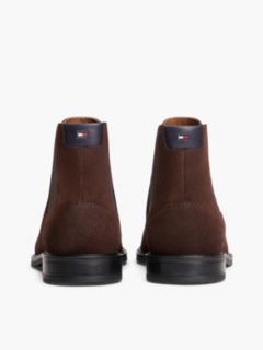 Suede Rubberised Flag Chelsea Boots — Brown 4