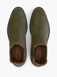 Suede Rubberised Flag Chelsea Boots — Khaki 3