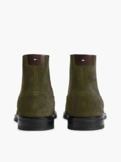 Suede Rubberised Flag Chelsea Boots — Khaki 4