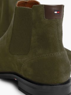 Suede Rubberised Flag Chelsea Boots — Khaki 6