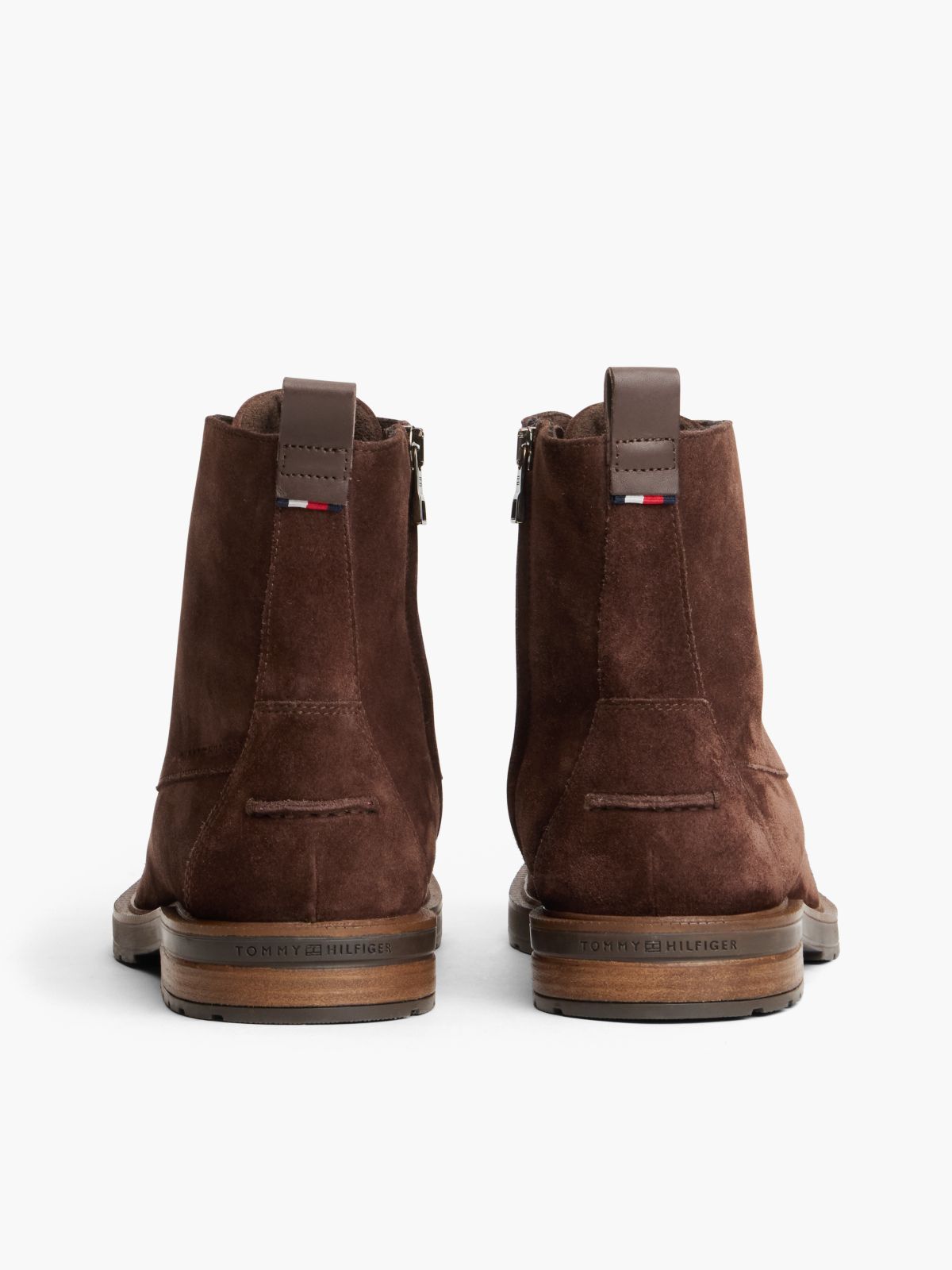 Suede Cleat Lace-Up Boots — Brown