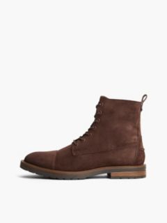 Suede Cleat Lace-Up Boots — Brown 7