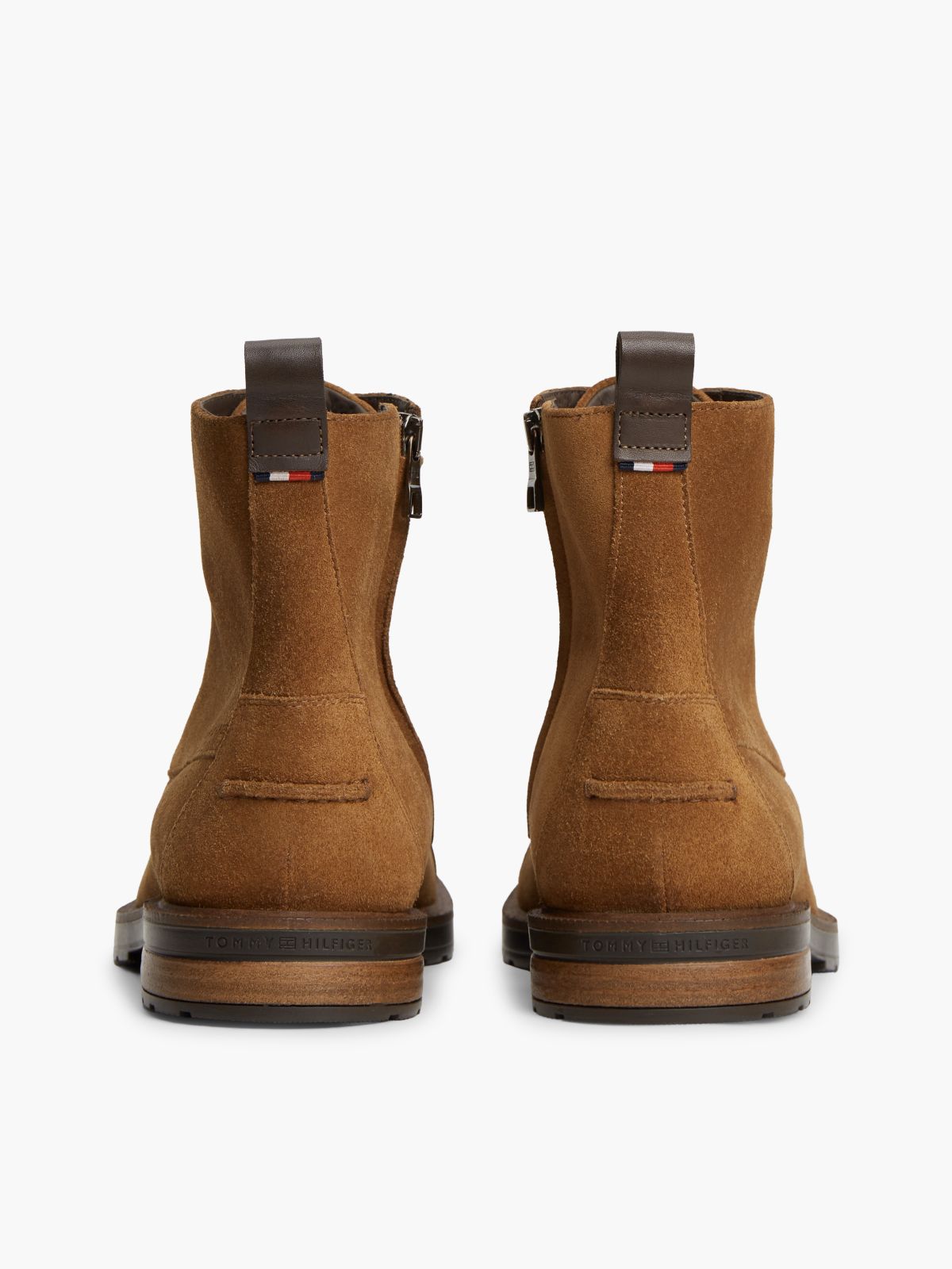 Suede Cleat Lace-Up Boots — Brown
