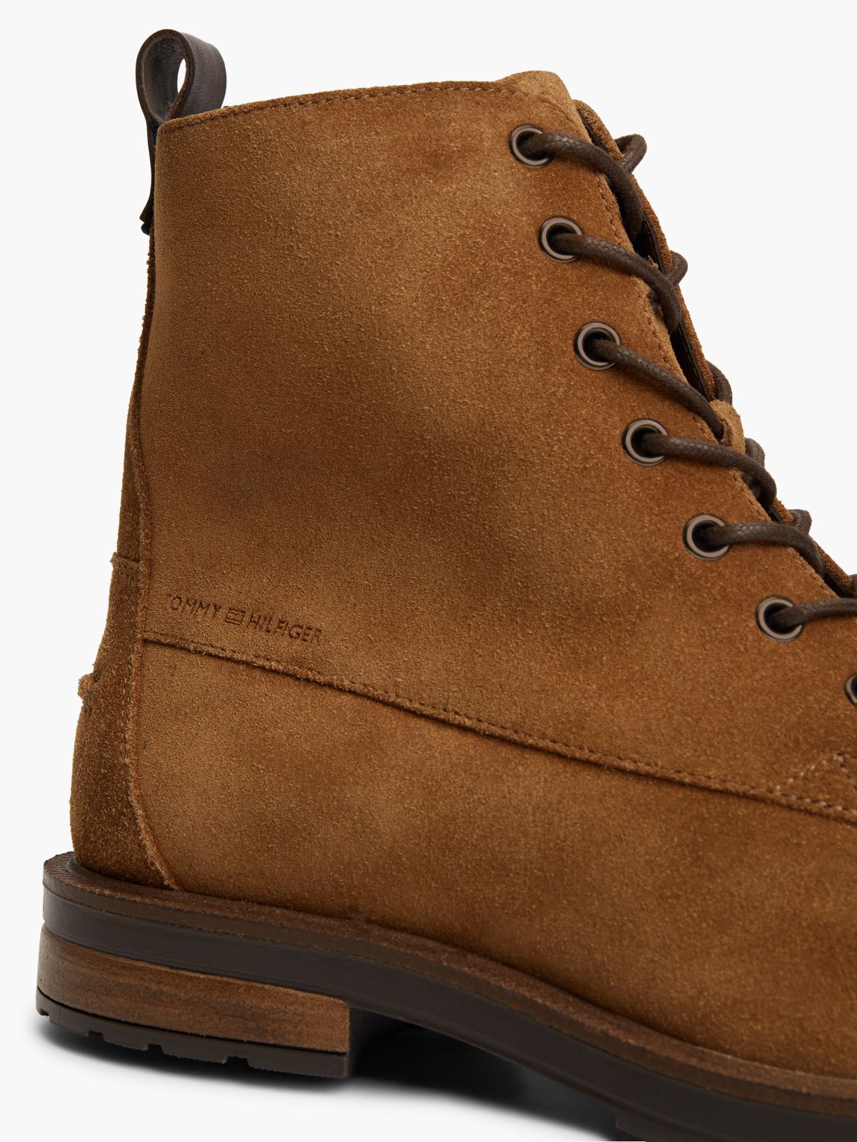 Suede Cleat Lace-Up Boots — Brown