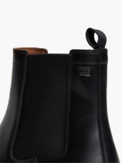 Leather Embossed Cleat Chelsea Boots — Black 6