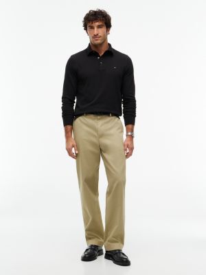 black leather textured penny loafers for men tommy hilfiger