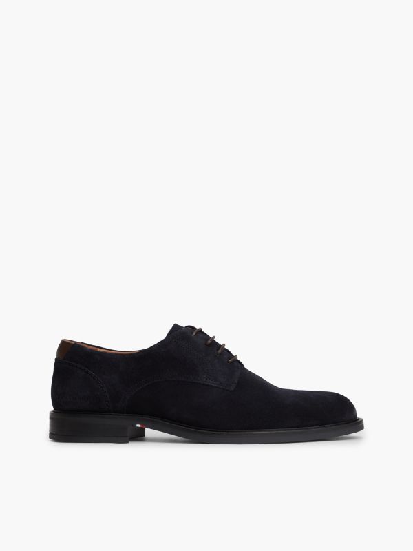 Suede Derby Shoes — Blue