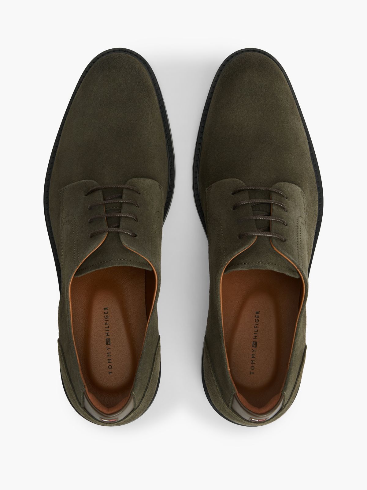 Suede Derby Shoes — Khaki