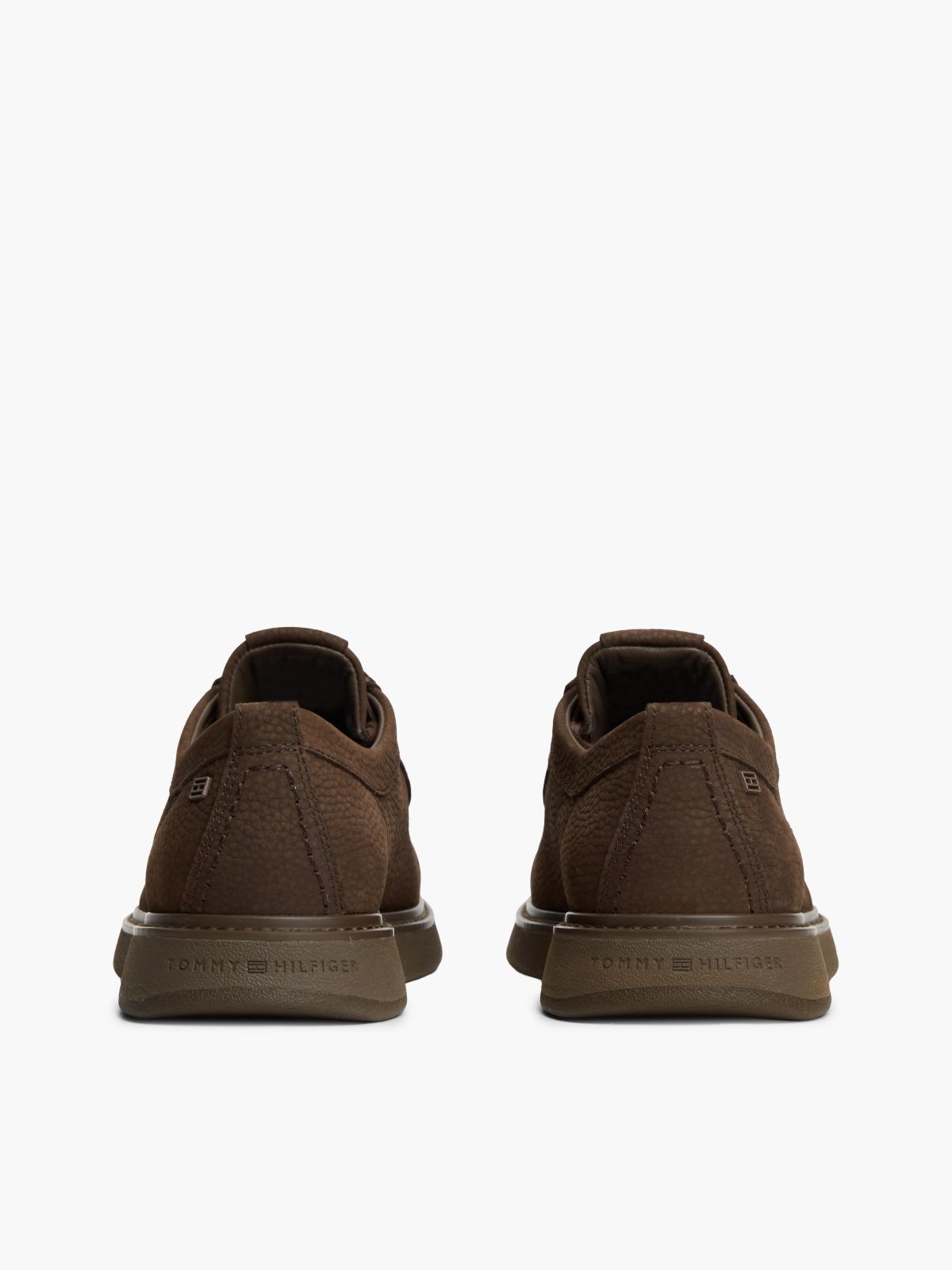 Leather Lace-Up Moc Toe Loafers — Brown
