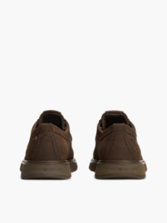 Leather Lace-Up Moc Toe Loafers — Brown 4