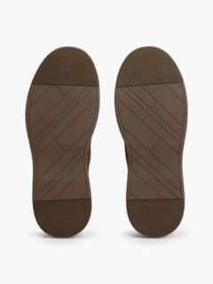 Leather Lace-Up Moc Toe Loafers — Brown 5
