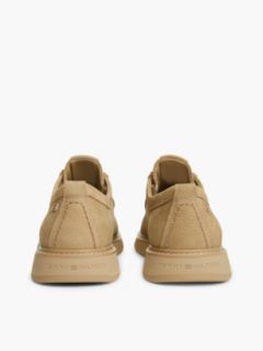 Leather Lace-Up Moc Toe Loafers — Khaki 4