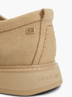 Leather Lace-Up Moc Toe Loafers — Khaki 6