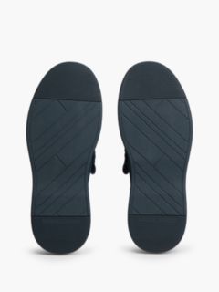 Suede Fringe Penny Loafers — Blue 5