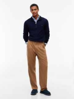 Suede Fringe Penny Loafers — Blue 8