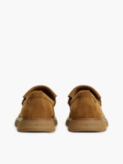 Suede Fringe Penny Loafers — Brown 4