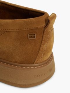 Suede Fringe Penny Loafers — Brown 6