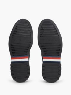 Leather Debossed Flag Derby Shoes — Black 5