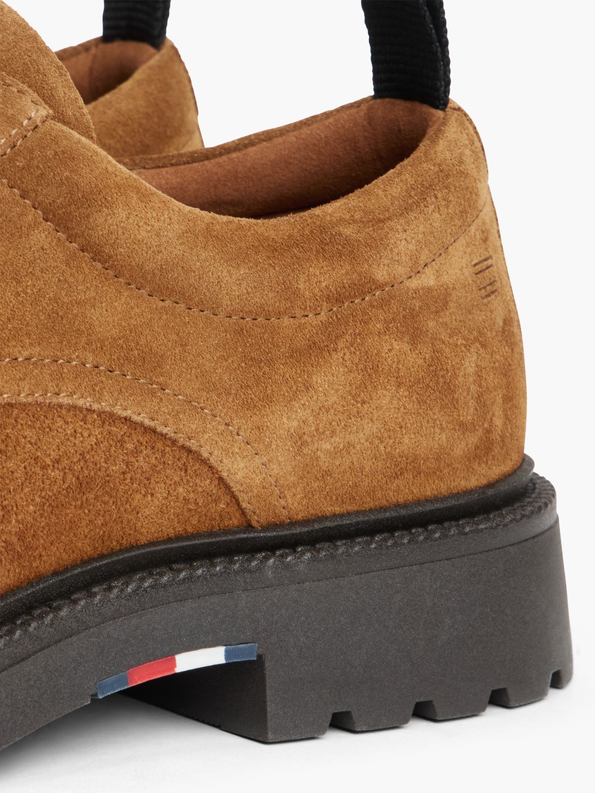 Suede Lace-Up Derby Shoes — Brown