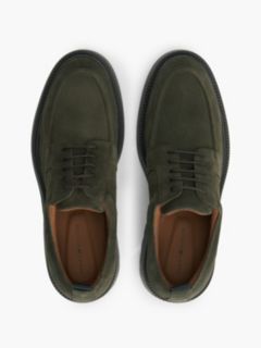 Suede Lace-Up Derby Shoes — Khaki 3