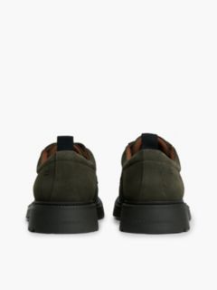 Suede Lace-Up Derby Shoes — Khaki 4