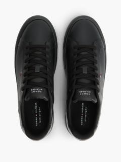 Leather Lightweight Court Trainers — Black 3
