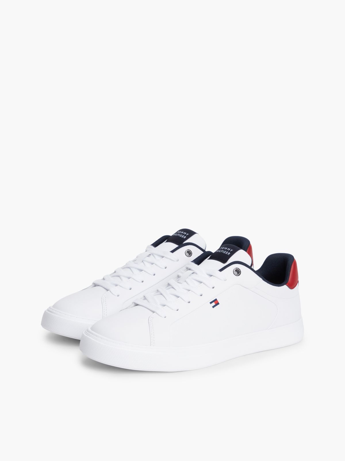 Leather Lightweight Court Trainers — Blue