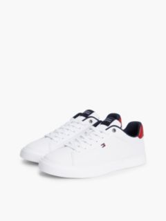 Leather Lightweight Court Trainers — Blue 2
