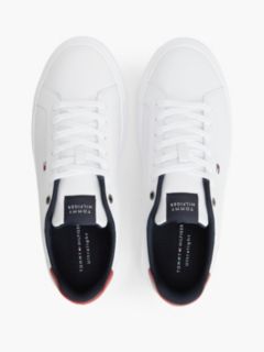 Leather Lightweight Court Trainers — Blue 3