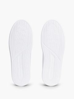Leather Lightweight Court Trainers — Blue 5