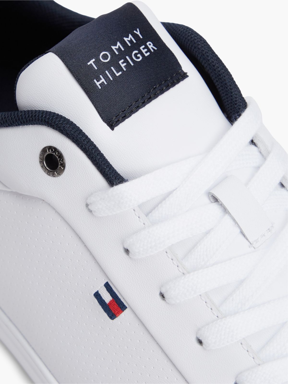 Leather Lightweight Court Trainers — Blue
