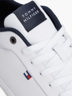 Leather Lightweight Court Trainers — Blue 6