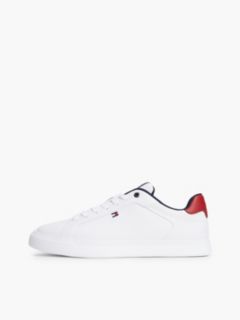 Leather Lightweight Court Trainers — Blue 7