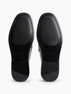 New York Label Leather Loafers — Red 5