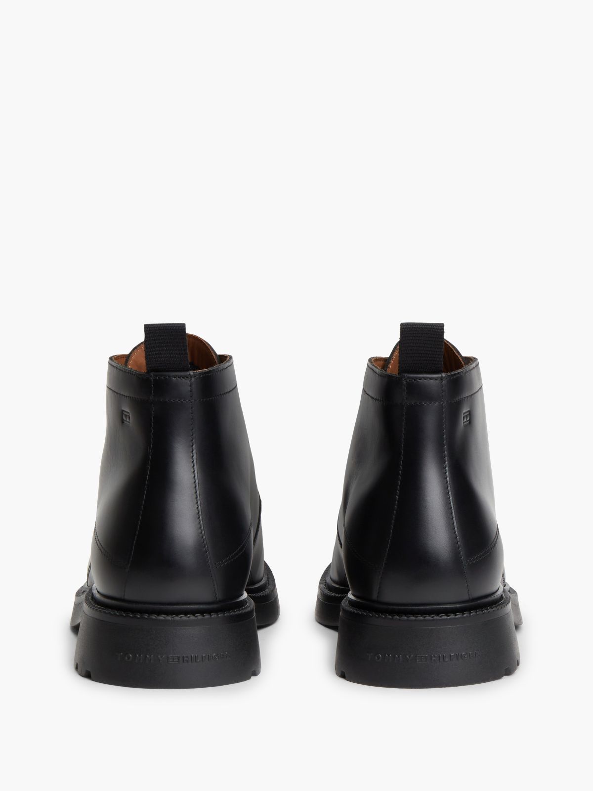 Leather Moc Toe Lace-Up Chukka Boots — Black
