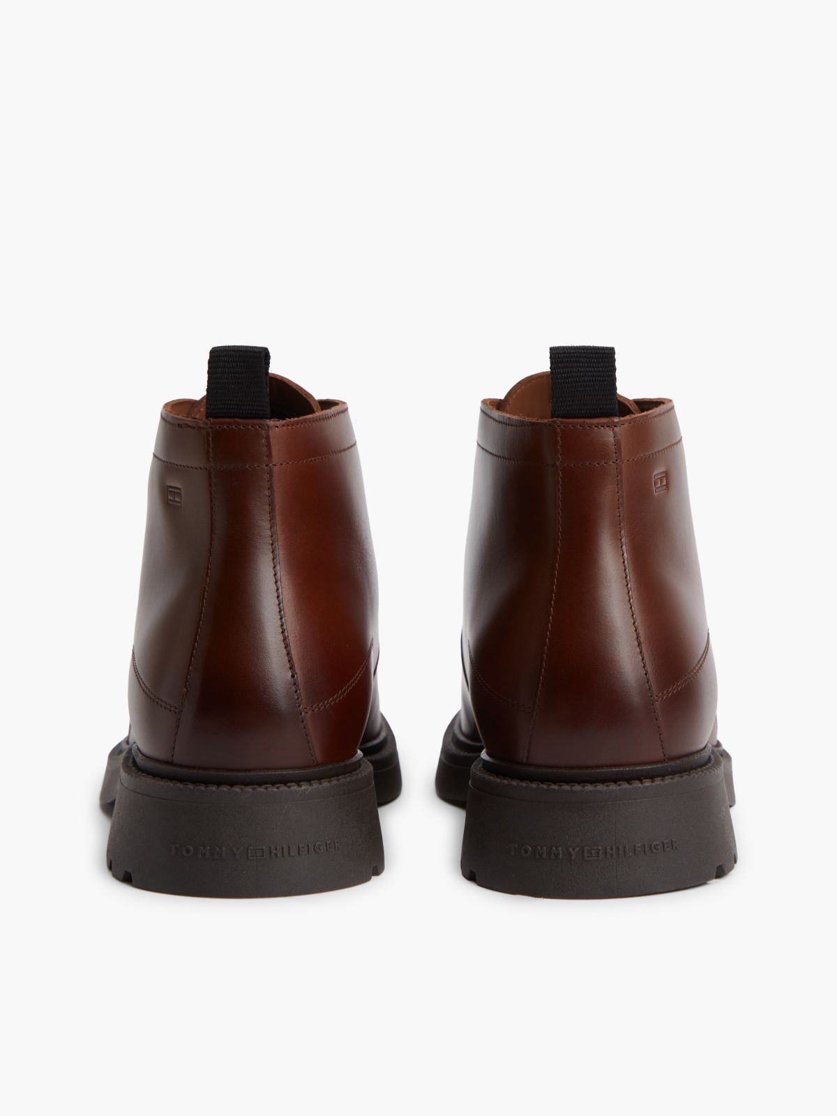 Leather Moc Toe Lace-Up Chukka Boots — Brown