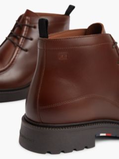 Leather Moc Toe Lace-Up Chukka Boots — Brown 6