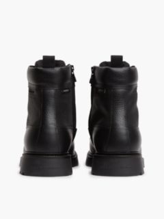 Leather Waterproof Cleat Lace-Up Boots — Black 4