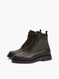 Leather Waterproof Cleat Lace-Up Boots — Brown 2
