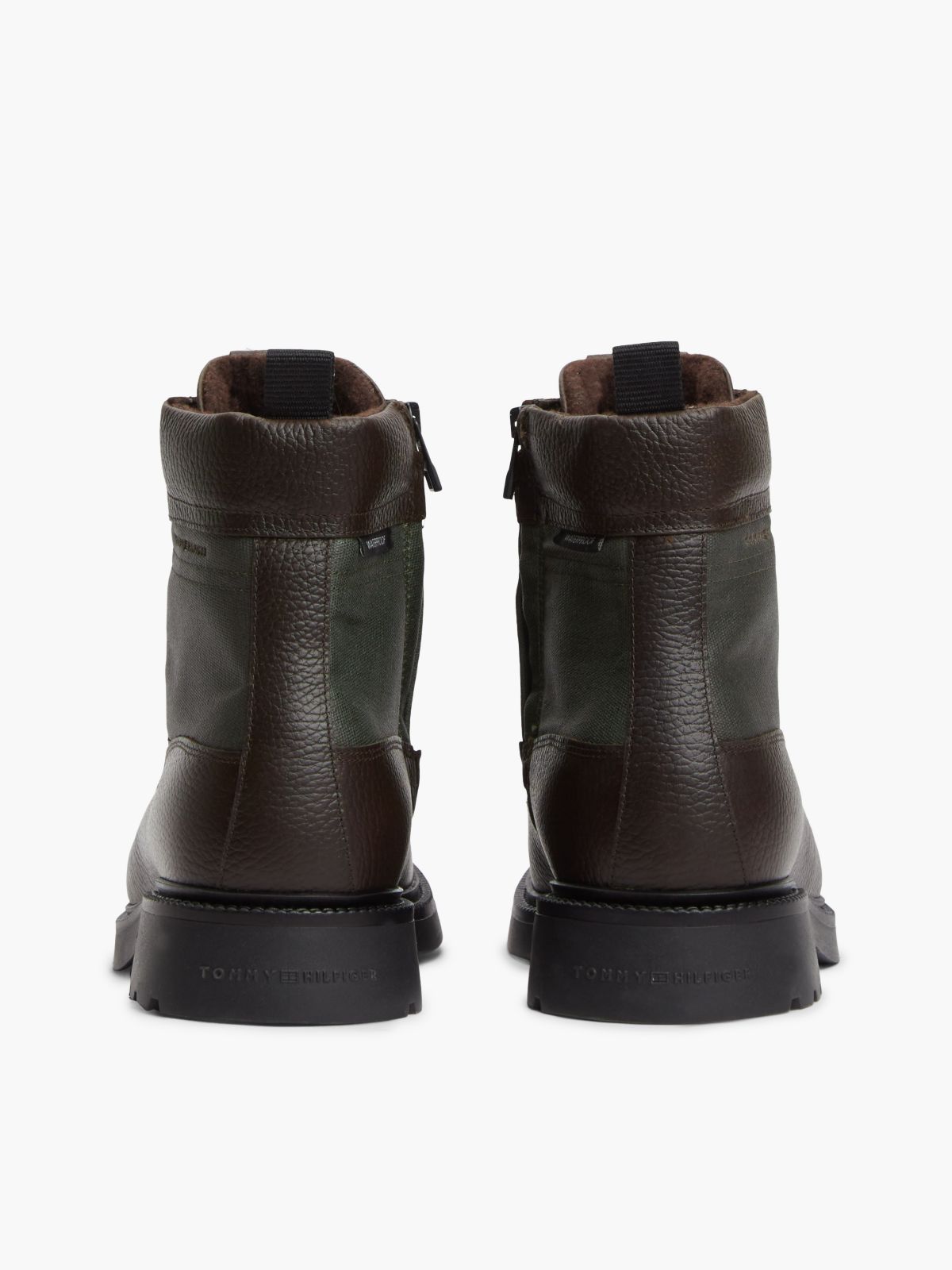 Leather Waterproof Cleat Lace-Up Boots — Brown