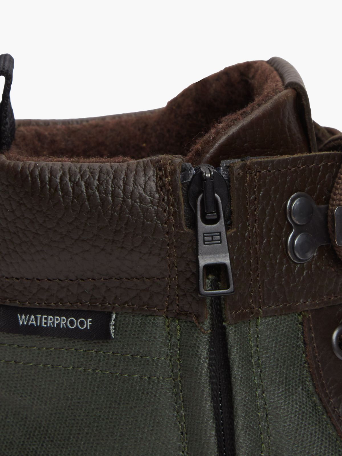 Leather Waterproof Cleat Lace-Up Boots — Brown