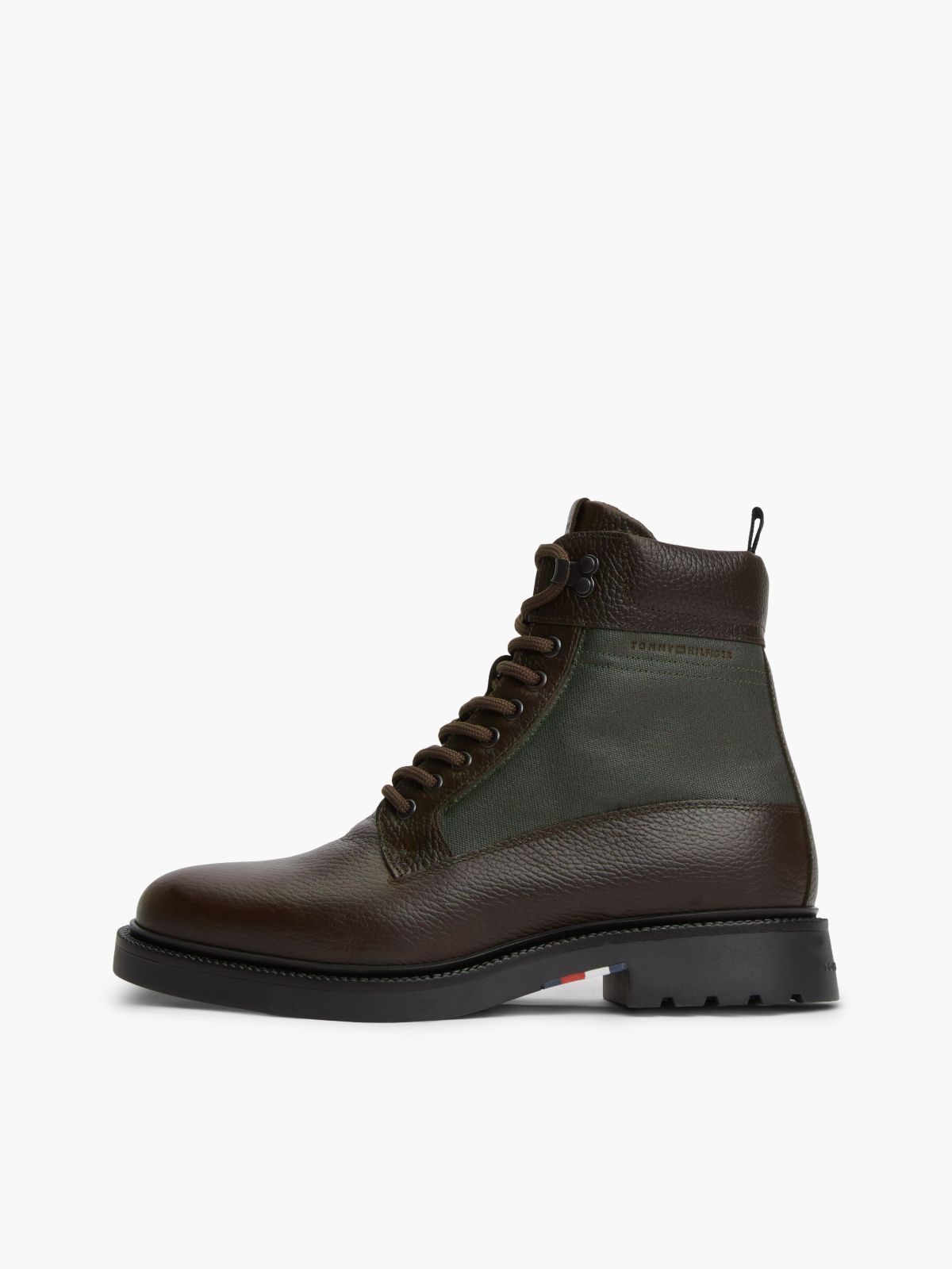 Leather Waterproof Cleat Lace-Up Boots — Brown