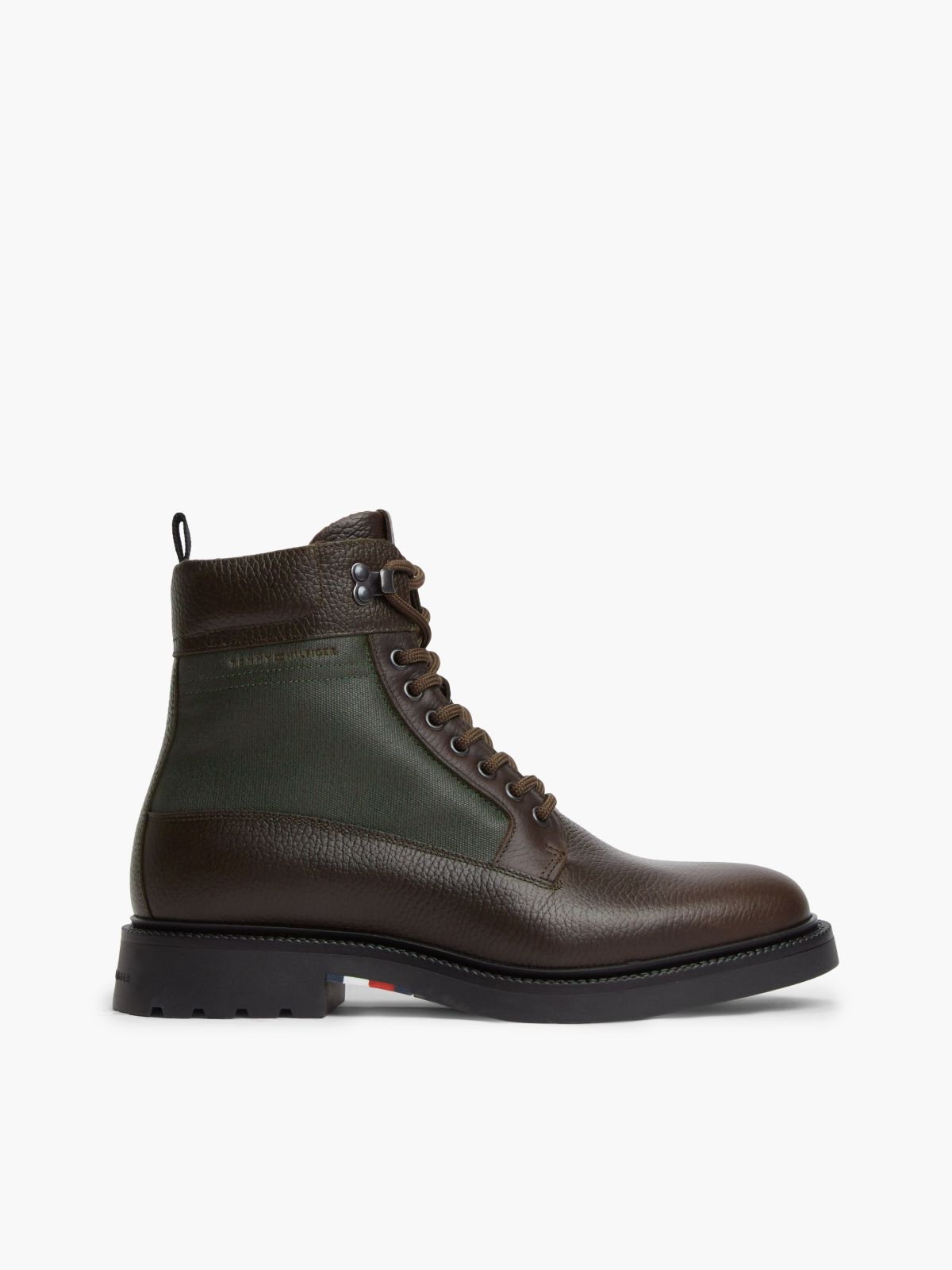 Leather Waterproof Cleat Lace-Up Boots — Brown