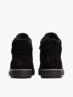 Leather Outdoor Cleat Mixed Texture Boots — Black 4