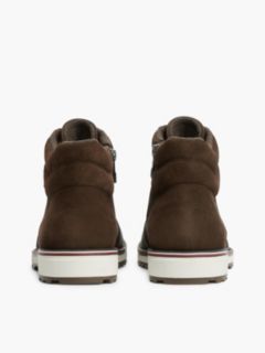 Leather Outdoor Cleat Mixed Texture Boots — Brown 4