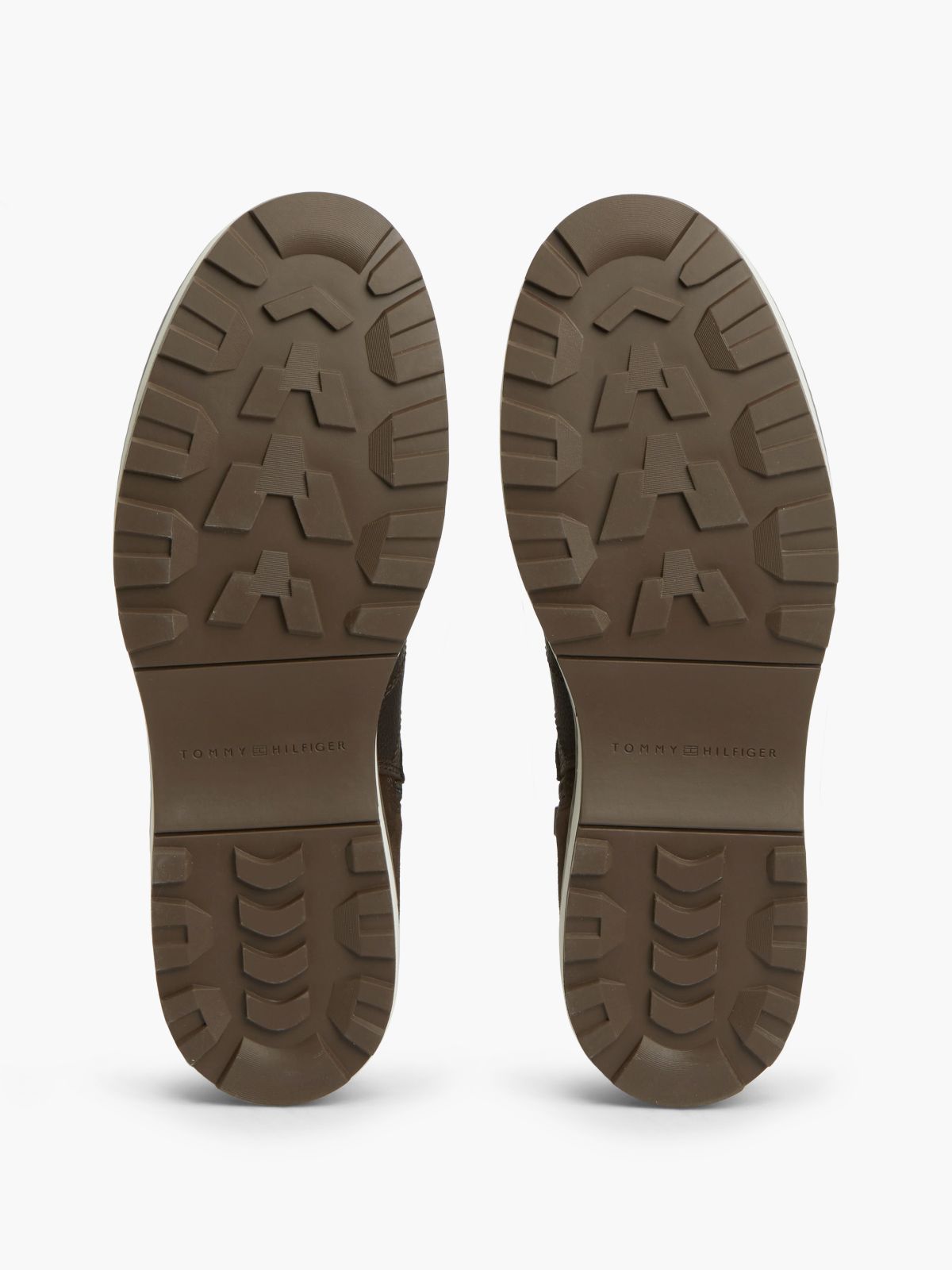 Leather Outdoor Cleat Mixed Texture Boots — Brown