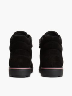 Suede Outdoor Cleat Mesh Panel Boots — Black 4
