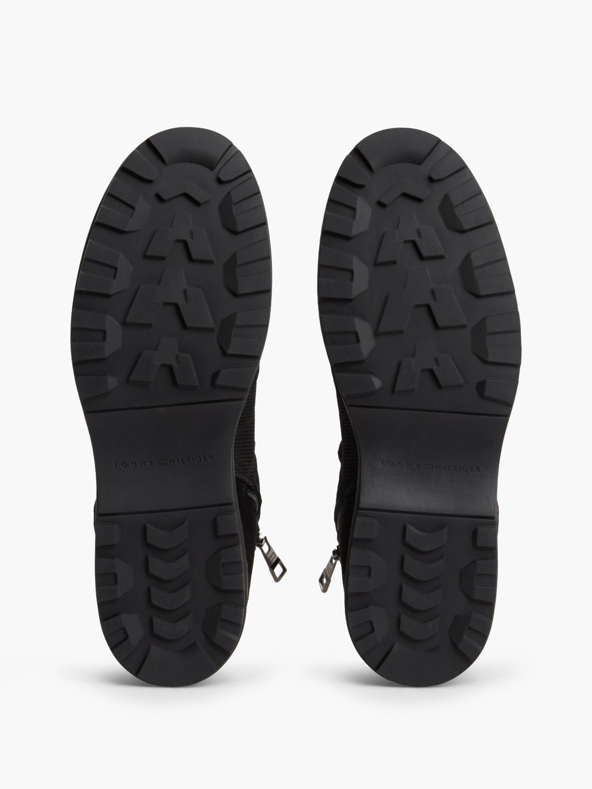 Suede Outdoor Cleat Mesh Panel Boots — Black