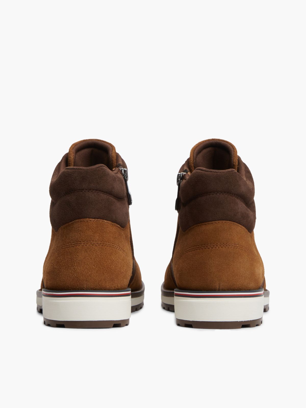 Suede Outdoor Cleat Mesh Panel Boots — Brown
