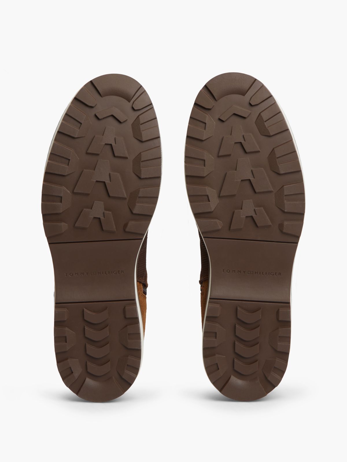 Suede Outdoor Cleat Mesh Panel Boots — Brown